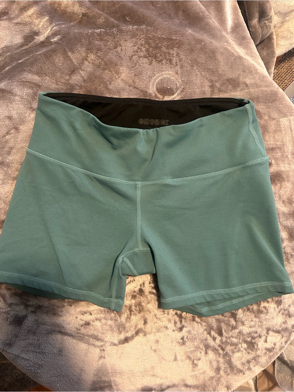 teal biker shorts